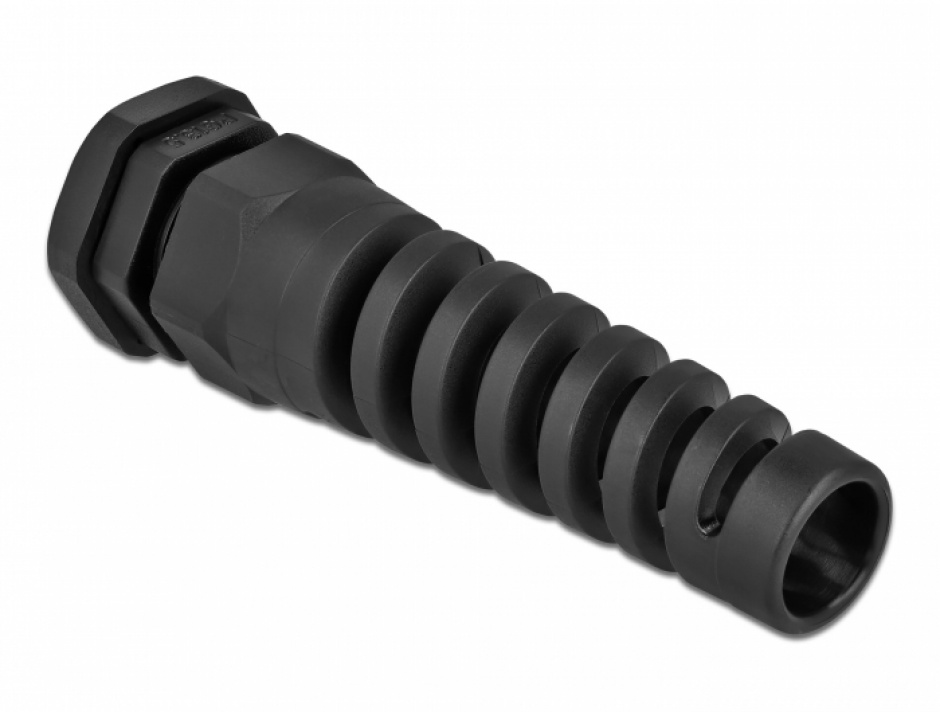 Imagine Garnitura de etansare a cablului PG13,5 cu protectie uzura Negru, Delock 60345