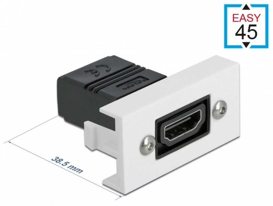 Imagine Modul Easy 45 HDMI 4K60Hz M-M 22.5 x 45 mm, Delock 81303