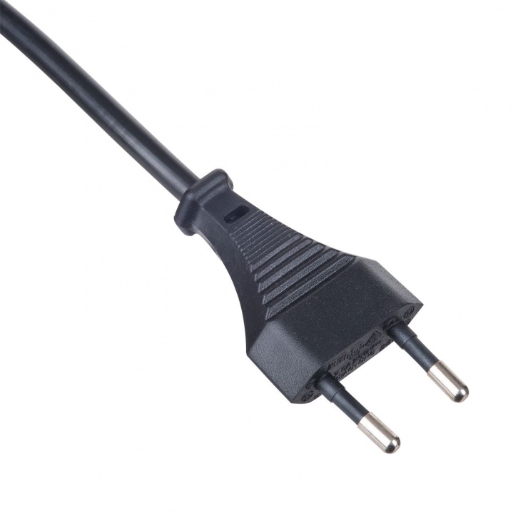 Imagine Cablu de alimentare Euro la 2 x Euro T-M 1.2m Negru, AK-RD-05A