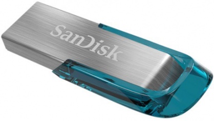 Stick USB 3.0 128GB SanDisk Ultra Flair Albastru, SDCZ73-128G-G46B