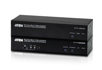 Extender KVM Cat 5 USB VGA Dual View 150m, ATEN CE774