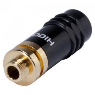 Conector de lipit jack stereo 3.5mm 3 pini mama, HICON HI-J35S-SCREW-F