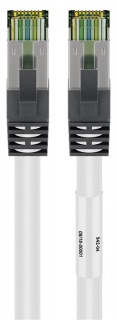Cablu de retea RJ45 S/FTP CAT 8.1 cu mufe CAT 6A 20m Alb, Goobay G55131
