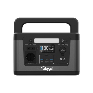 Power Station portabil Schuko/USB-C PD 100W/ 2 x USB-A QC 3.0 600W/560Wh, AK-PS-01