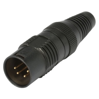 Conector de lipit XLR 4 pini tata, Hicon HI-X4CM-G